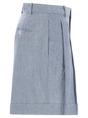 Polo Ralph Lauren geplooide katoenen chambray shorts