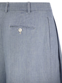 Polo Ralph Lauren geplooide katoenen chambray shorts