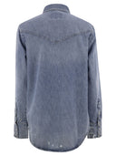 Polo Ralph Lauren Western Shirt In Irregular Denim
