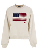 Polo Ralph Lauren Sponge Crew Neck met logo en vlag