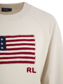 Polo Ralph Lauren Sponge Crew Neck met logo en vlag