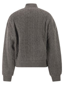 Kurtka bomber Polo Ralph Lauren z wełny i kaszmiru z dzianiną warkoczową