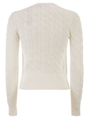 Polo Ralph Lauren Cable Knit Cotton Crew Neck Cardigan
