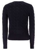 Polo Ralph Lauren Cable Knit Cotton Crew Neck Cardigan