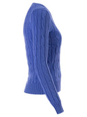 Polo Ralph Lauren Cotton Cable Knit Jumper With V Neck