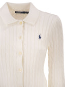 Polo Ralph Lauren Cotton Cable Knit Cardigan With Collar
