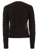 Polo Ralph Lauren Wool And Cashmere Cable Knit Cardigan