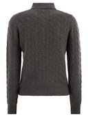 Polo Ralph Lauren Wool And Cashmere Polo Shirt With Cable Knit