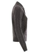 Polo Ralph Lauren Wool And Cashmere Polo Shirt With Cable Knit