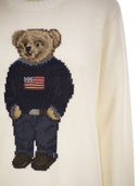 Polo Ralph Lauren Polo Bear Linen And Cotton Blend Jumper