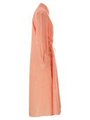 Polo Ralph Lauren Striped Linen Cotton Shirt Dress With Drawstring