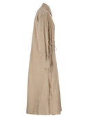 Polo Ralph Lauren Striped Linen Cotton Shirt Dress With Drawstring