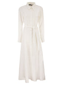 Polo Ralph Lauren Long Linen Shirt Dress With Belt