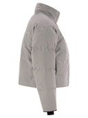 Canada Goose Grandview Cropped Short Down Jacket With Black Logo