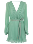 Max Mara bezoekt geplooide chiffon minidress