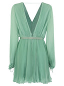 Max Mara bezoekt geplooide chiffon minidress