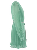 Max Mara bezoekt geplooide chiffon minidress