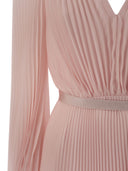 Max Mara Visit Pleated Chiffon Minidress