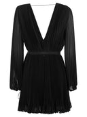 Max Mara Visit Pleated Chiffon Minidress