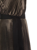 Max Mara Franz Seidenlamé ein Schulterkleid