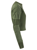 Max Mara Abisso1234 Ribbed Cotton Crop Jumper