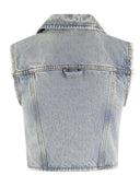 Sportmax Scire Cropped Denim Waistcoat