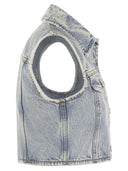 Sportmax Scire Cropped Denim Waistcoat