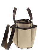 MAX MARA GARDENCA BASXS Giardiniera Mini Canvas e tote bag in pelle
