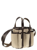 MAX MARA GARDENCA BASXS Giardiniera Mini Canvas e tote bag in pelle