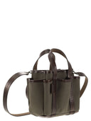 MAX MARA GARDENCA BASXS Giardiniera Mini Canvas e tote bag in pelle