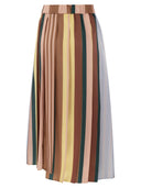 Weekend Max Mara Fagus plissert skjørt i trykt twill