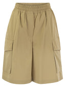 Weekend Max Mara Fida Bermuda Shorts In Cotton Poplin