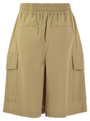 Weekend Max Mara Fida Bermuda Shorts In Cotton Poplin