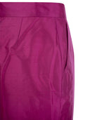 Max Mara Studio Valanga Straight Silk Shantung Trousers