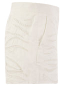 Max Mara Studio Edmond Embroidered Cotton Shorts