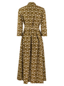 S Max Mara Mintea Printed Poplin Chemisier Dress