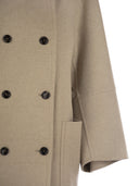 Max Mara Arturo Double Breasted Parka In Wool And Cashmere