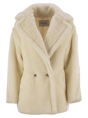 Max Mara Olga Teddy Bear Icon Coat Short In Alpaca And Wool