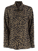 Chemise de serre-serre de soie imprimée en étna max mara