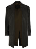 Max Mara Ardea Nappa Leather Oversized Blazer Coat