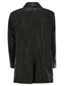 Max Mara Ardea Nappa Leather Oversized Blazer Coat