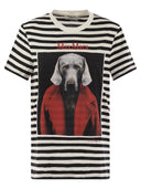 MAX MARA RED Striped Cotton T Shirt