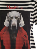 MAX MARA RED Striped Cotton T Shirt