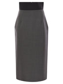 Sportmax Anny1234 Stretch Wool Pencil Skirt