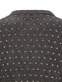 Sportmax Sierra Studded Cashmere Blend Crew Neck Sweater