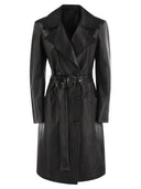 SportMax Giostra Nappa Leather Trench Coat