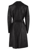 SportMax Giostra Nappa Leather Trench Coat
