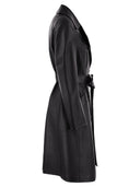 SportMax Giostra Nappa Leather Trench Coat