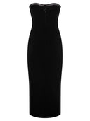 Sportmax Alloro1234 Velvet Bustier Dress