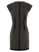 Sportmax Volante Crew Neck Dress With Micro Studs